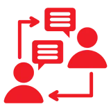 Conversation icon with speech bubbles